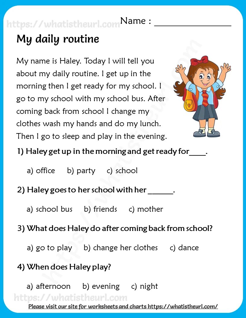 Daily routine questions