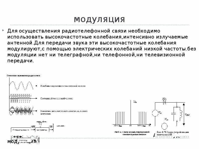 Принципы осуществления радиотелефонной связи используя рисунки. Радиотелефонная связь схе. Радиотелефонная связь без модуляции схема. Радиотелефонная связь схема. Модуляция электрических колебаний.