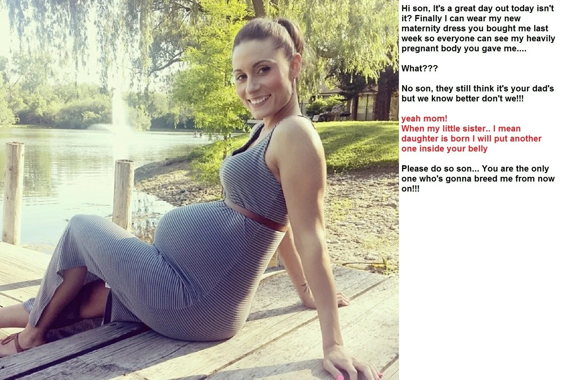 Pregnant by my son. Impregnation mom son. Son impregnated mother. Jocasta mother журнал. Беременность captions bbc.