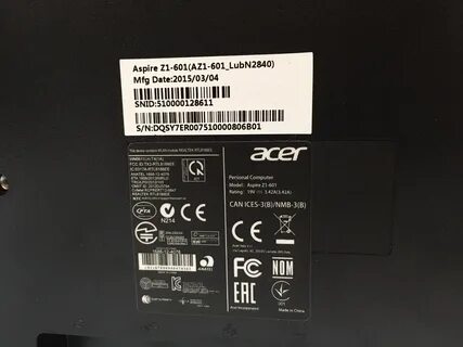 Acer aspire z1 601