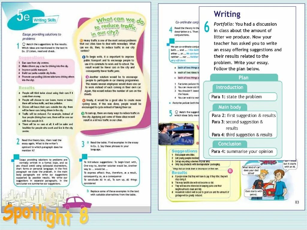 Эссе по теме "what can we do to reduce Traffic in our City".. Writing Plan 6 класс. Essay offering suggestions and their Results related to the problem. First suggestion Results. Our teacher has asked