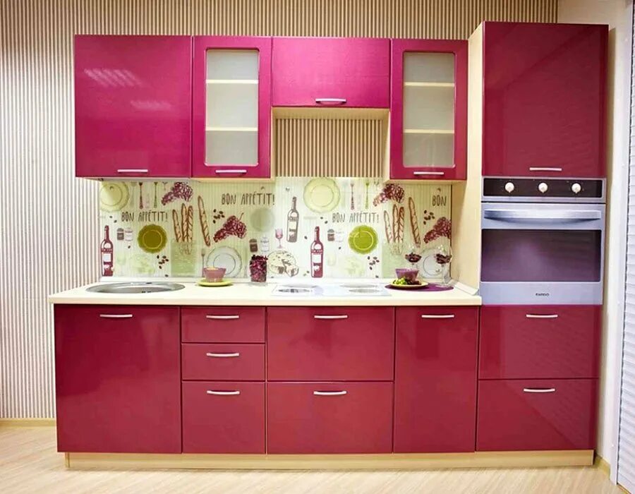 Кухонный гарнитур. Кухонный гарнитур розовый. Недорогие кухонные гарнитуры. Цвета кухонной мебели. Купить кухню видео