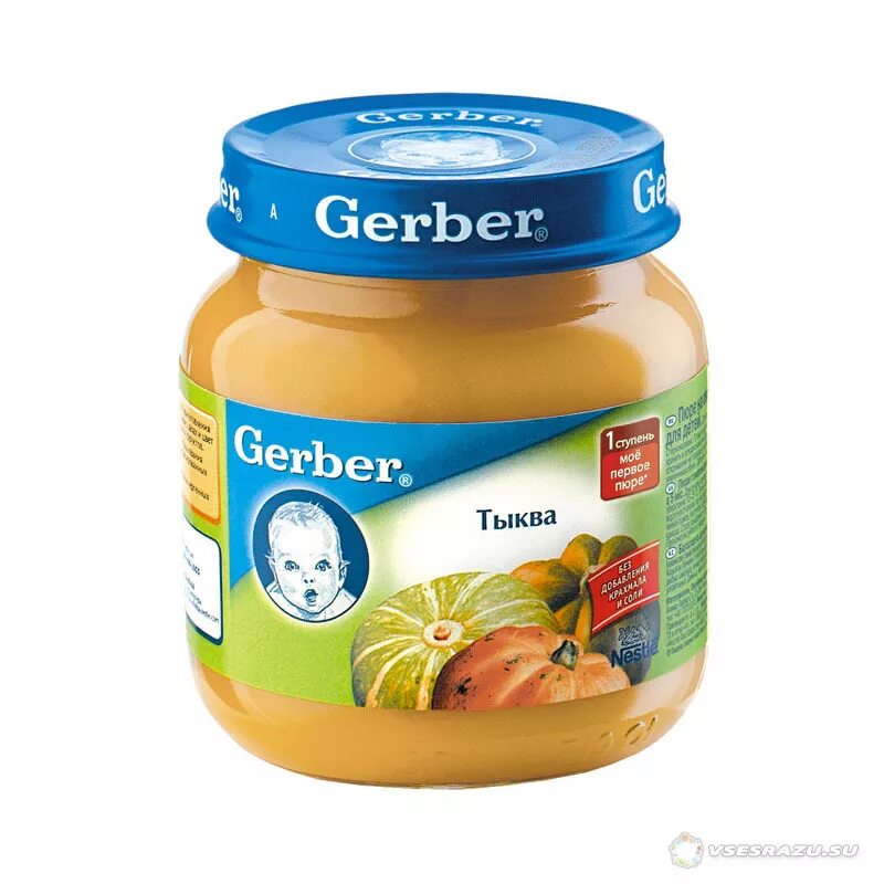 Детское питание пюрешки. Пюре gerber тыква. детские пюрешки гербер. пюре овощное gerber тыква с 5 мес, 80 г. гербер пюре в банках.