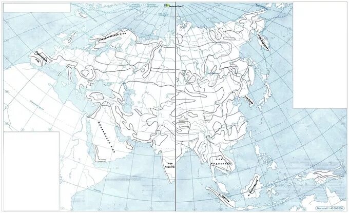 Контурная карта физическая карта Евразия 7кл. Карта Евразии география 7 класс контурные карты Евразия. Контурная карта Евразия 7 класс география. Контурная карта по географии 7 Евразия физическая карта. География 7 класс контурные карты стр 38