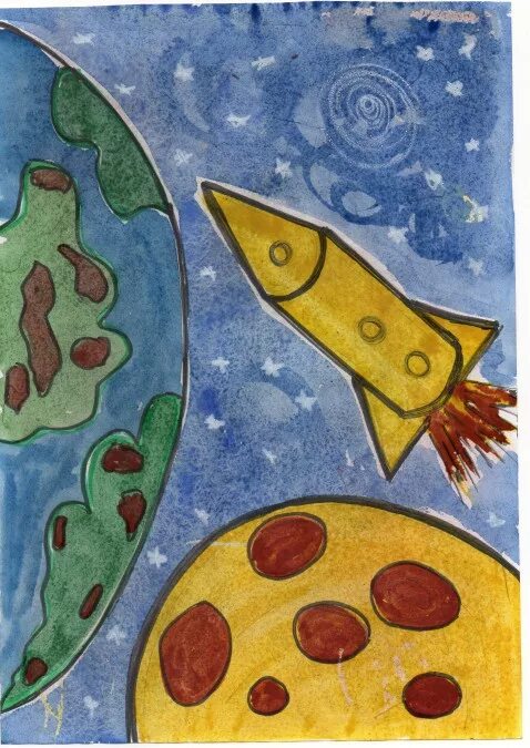 Рисование космоса 1 класс презентация. Детские рисунки на тему космос. Рисование космические просторы. Рисунок на тему космическое путешествие. Космос рисунок для детей.
