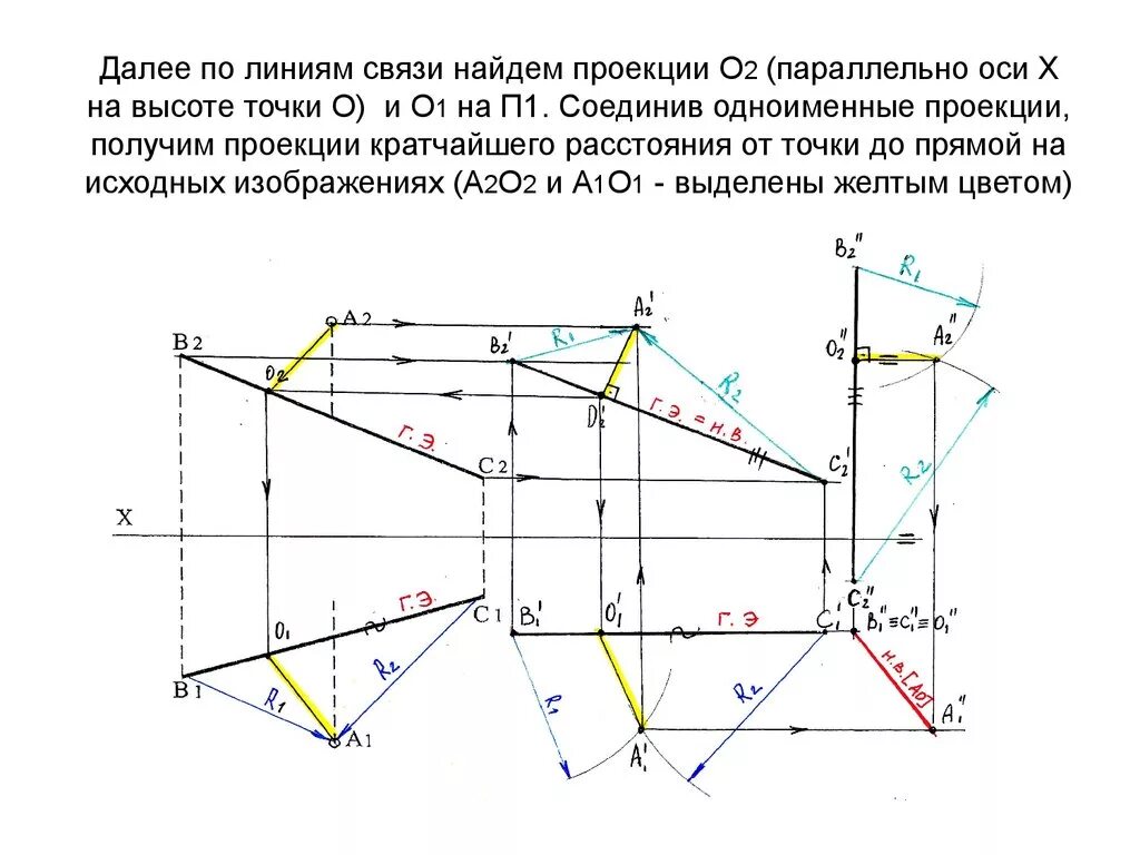 Линии проекционной связи. Одноименные проекции это. Способы нахождения проекции линии. Проекции кратчайшего расстояния. Линия связи проекций.