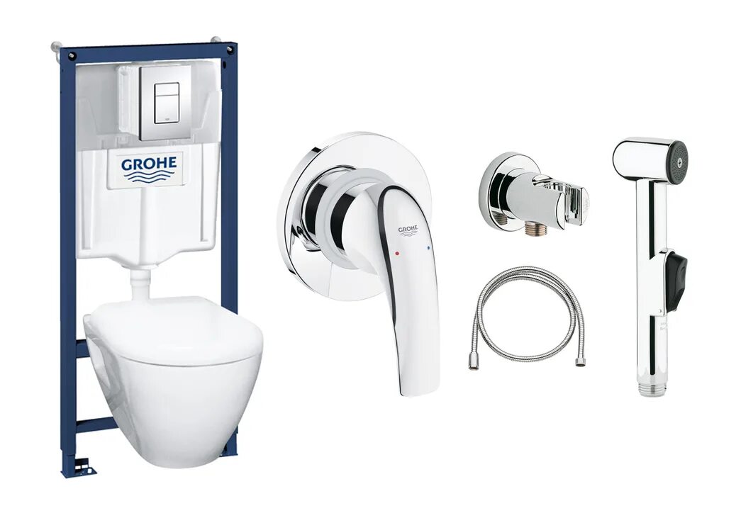 Grohe BAUCURVE [123072]. 123072 Grohe. 39192000 Grohe. Унитаз с встроенным душем