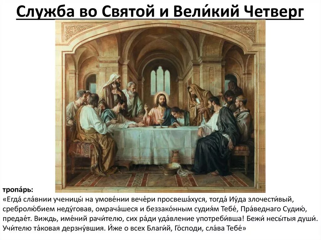 Великий четверг страстной седмицы Тропарь. Тайная вечеря четверг страстной седмицы. Великий чистый четверг Тайная вечеря. Великий четверг страстной седмицы икона.