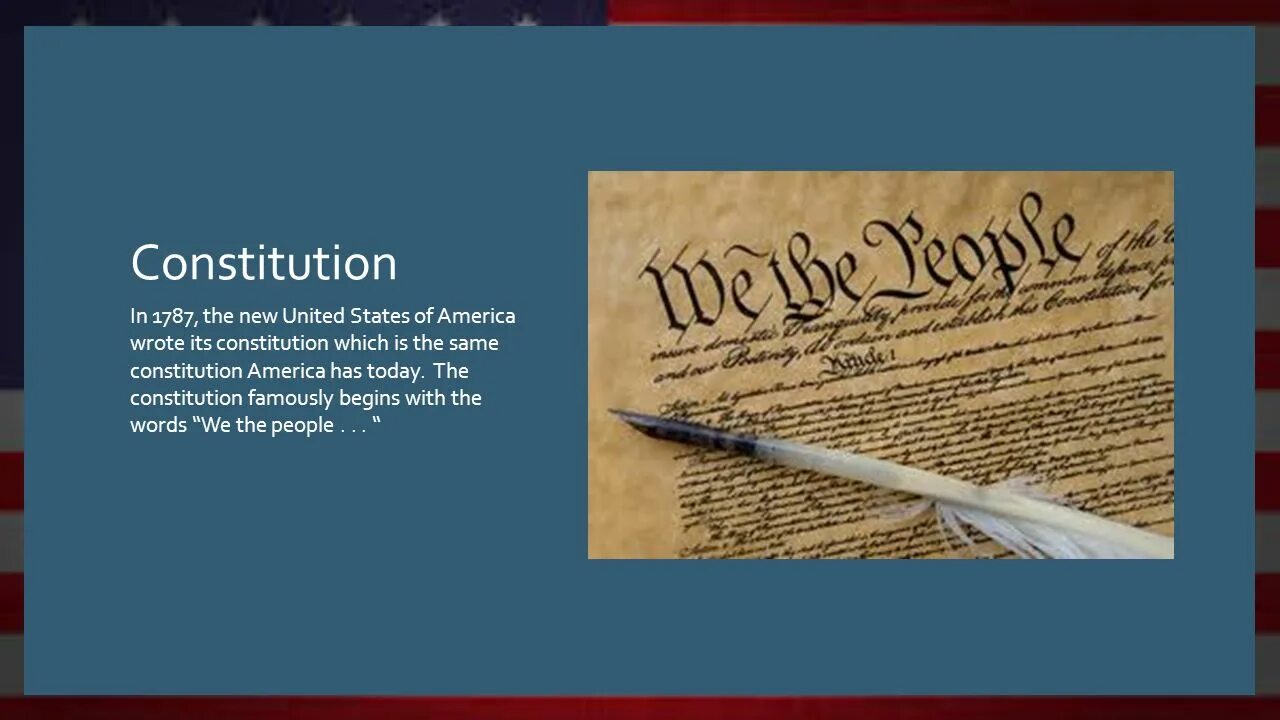 Its written. Constitution 1787. the structure of the american constitution. constitution presentation. when was the constitution of the usa written.