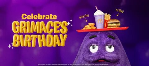 Grimace mcdonalds shake review