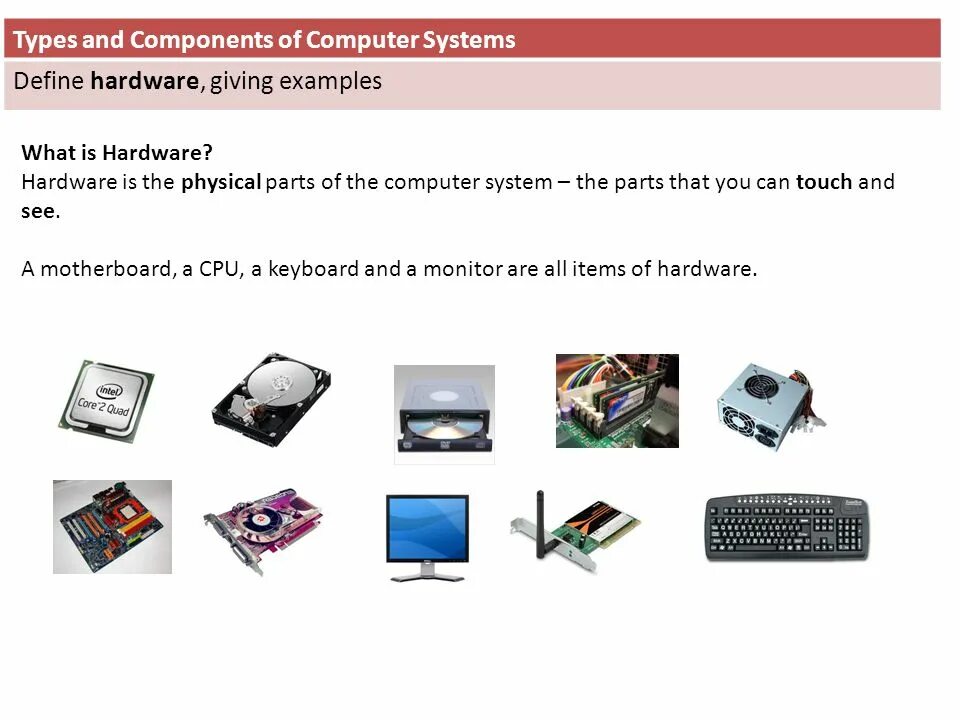 Computer components. Types of Hardware. What is Computer Hardware. Hardware|software примеры. Types of Computer Hardware.