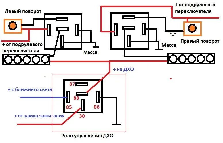 Дхо поворотники схема