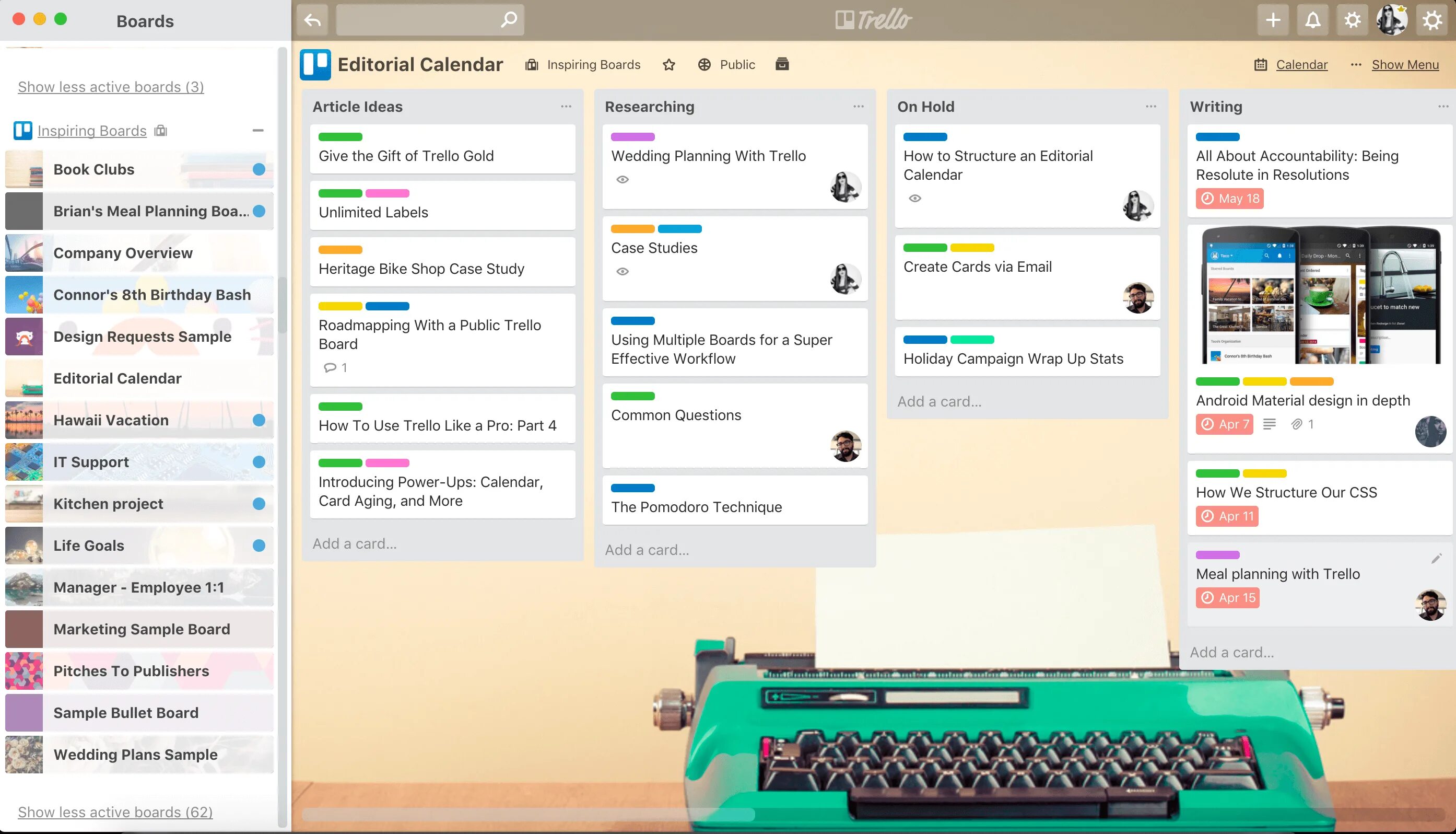 Article board
