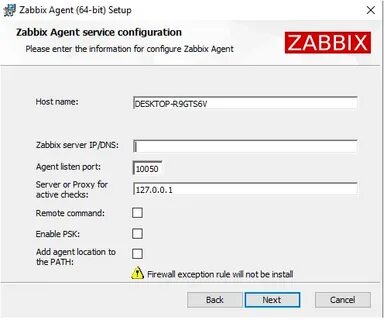 Zabbix agent windows