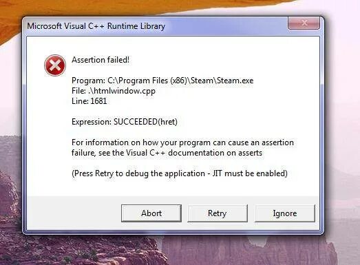 Visual c assertion failed. Visual c assertion failed