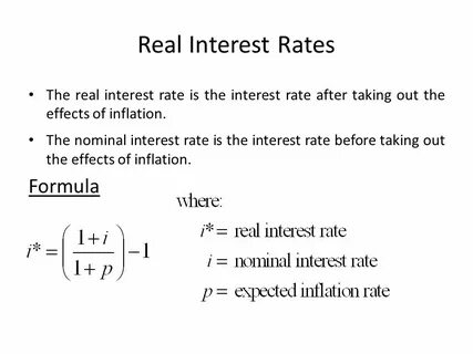 Real rate