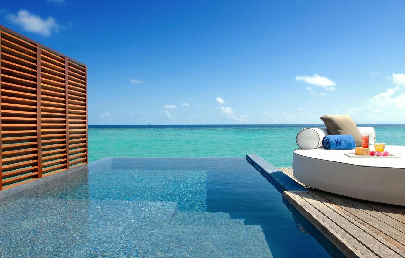 Отель с бассейном с видом на море. Мальдивы отель Ocean Retreat Spa. W Retreat & Spa 5*, Мальдивы.. Отель w Retreat & Spa. Ocean Retreat & Spa (Каафу Атолл).