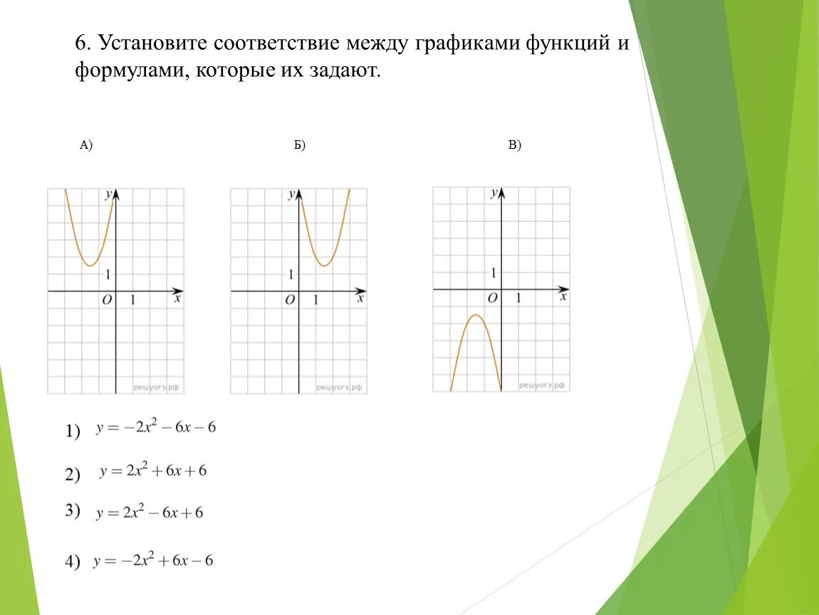 Установите соответствие между графиками представленными на рисунках. Соответствие между графиками функций. Соответствие между графиками функций и формулами. Установите соответствие между графиками функций. Соответствие между графиками функций и формулами которые их задают.