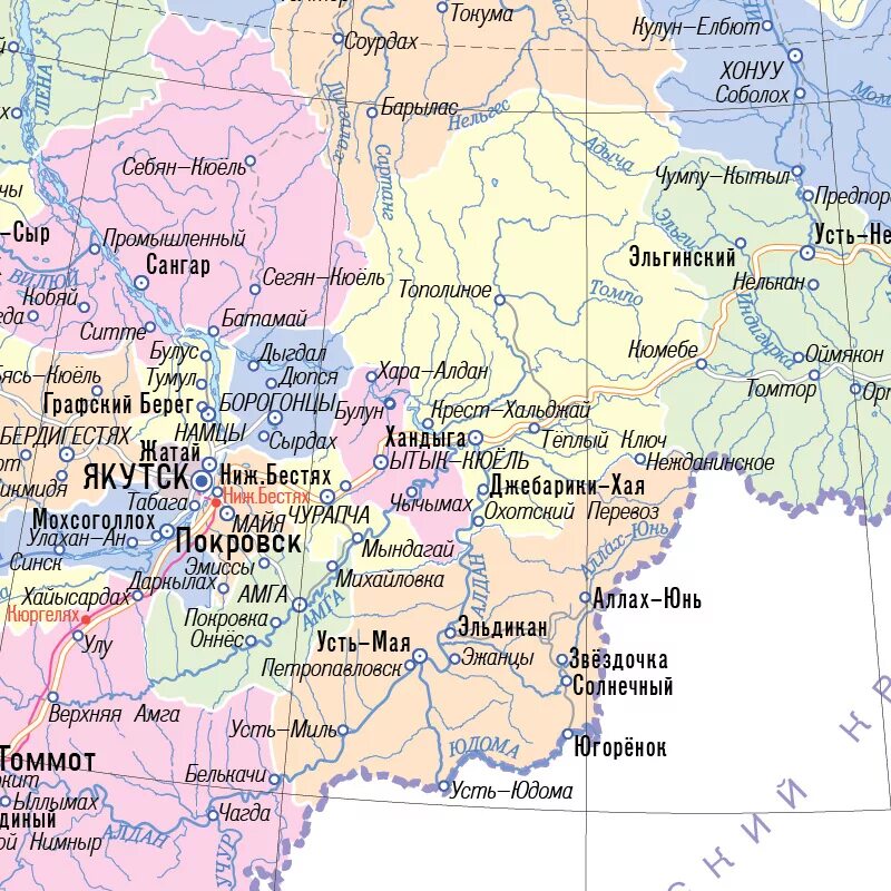 В какой республике находится якутия. Карта Якутии с населенными пунктами подробная по районам. Якутия карта с городами и поселками. Карта Республики Саха Якутия. Карта Якутии с поселками.