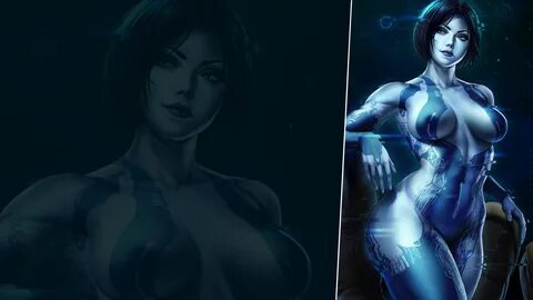 Cortana (Halo), science f. (Halo) video games fan art science fiction women...