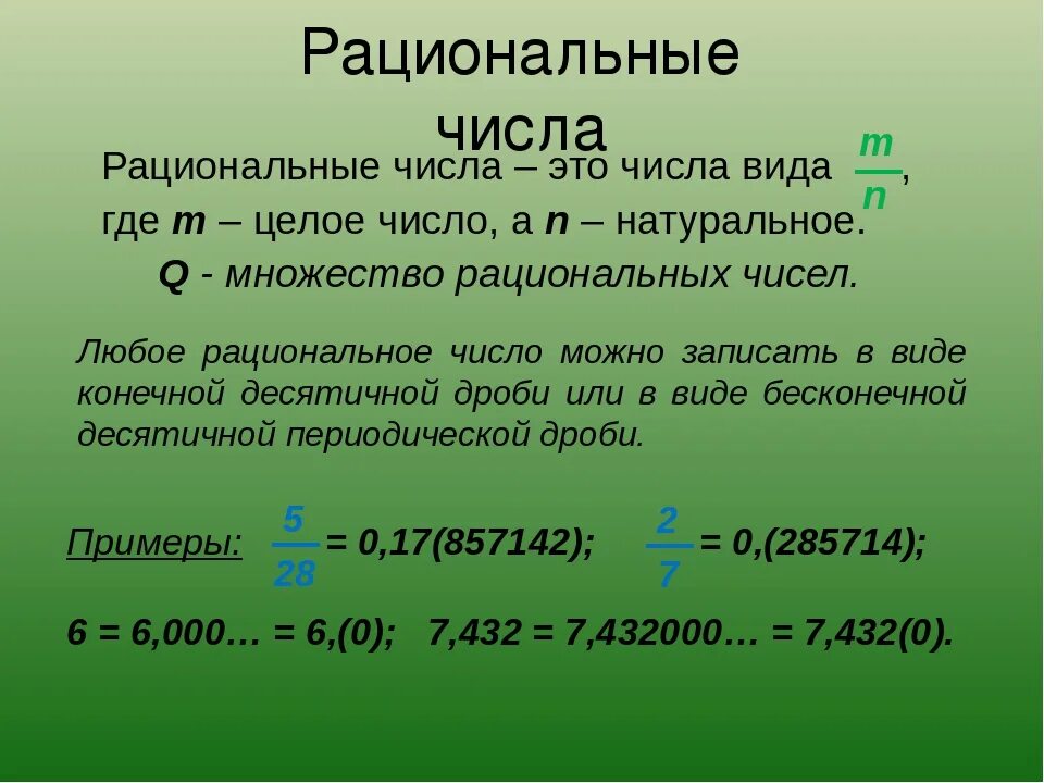 Число 7 3 рационально