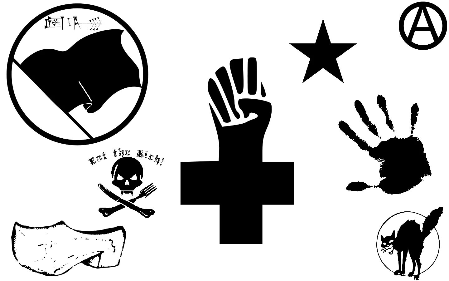 Не содержит символы кроме. Знак анархистов. Символ анархизма.