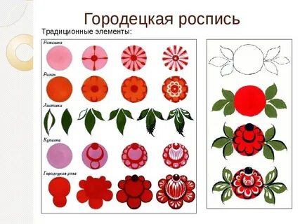 Городецкая роспись какие цвета