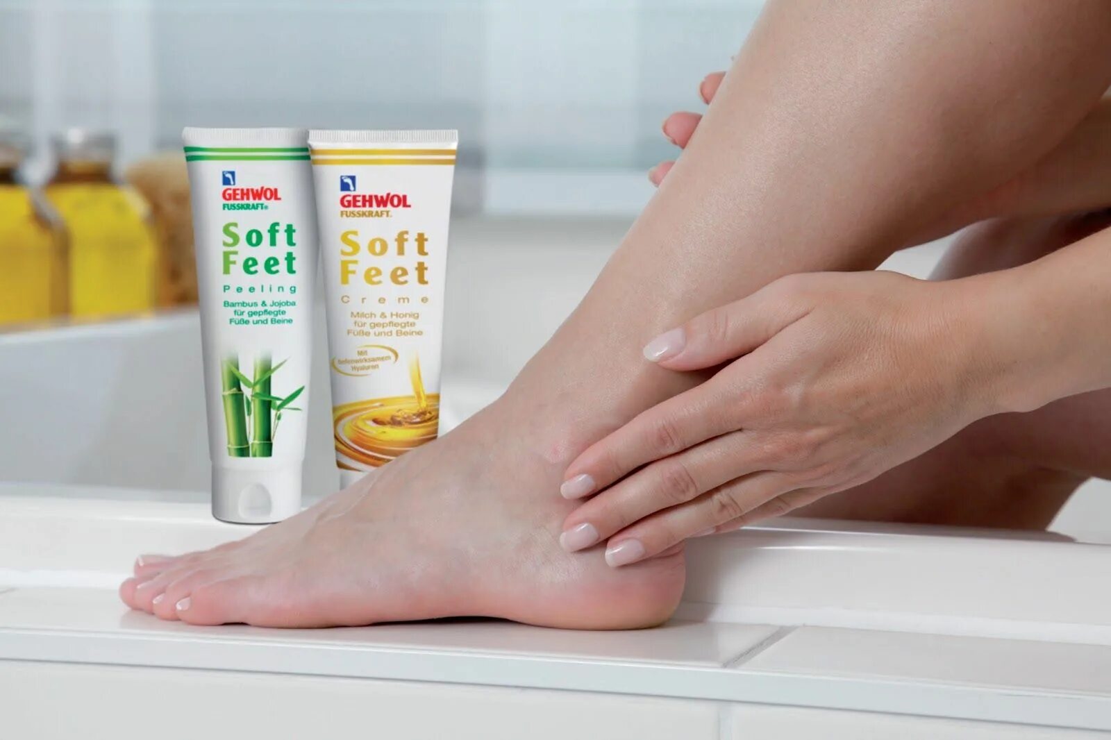 Сильно натерты ноги. Gehwol Soft feet Creme. Gehwol Gerlachs foot Cream крем для уставших ног 55мл. Пилинг бамбук и жожоба - Gehwol (Геволь) Soft feet peeling 500ml. Ношгипри сахарншом диабетше.
