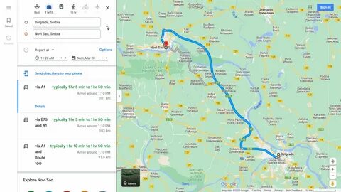 Белград сербия расстояние