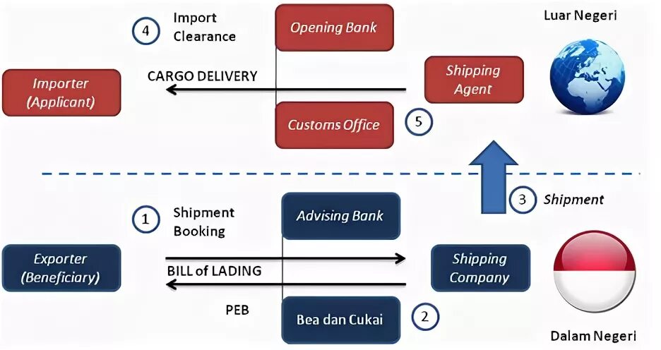 Shipping process. Cara developing. Processing import