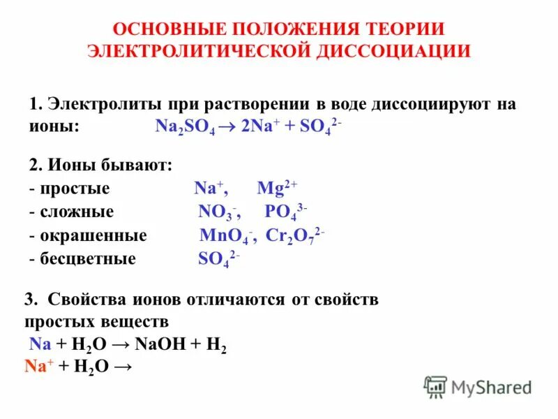 С точки зрения теории электролитической диссоциации. Положения теории электролитической диссоциации. Основные положения теории электролитической диссоциации. 6. Основные положения теории электролитической диссоциации. Основные теоретические положения электролитической диссоциации.