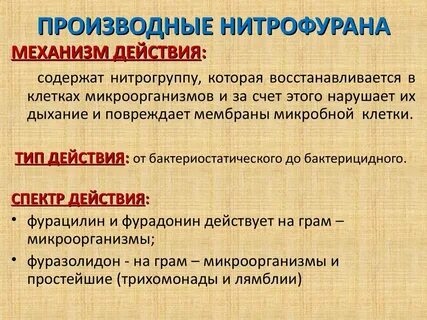 Нитрофураны побочные эффекты