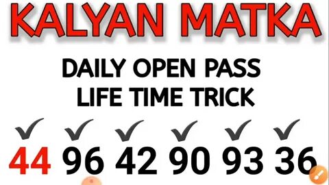 Kalyan matka 4 ank open close lifetime trick daily open close me pass.