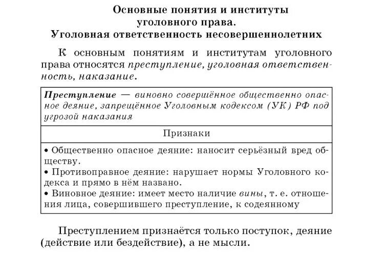 Уголовно правовые институты. Институт уголовного наказания отрасль