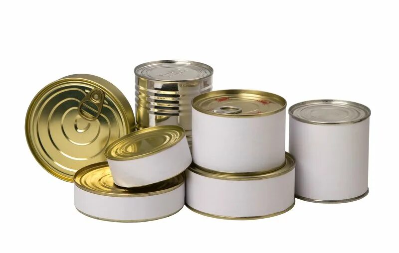 Сухие консервы. Сухие консервы. Консервированная продукция. Открытая консервная банка. Консервы готовый обед.