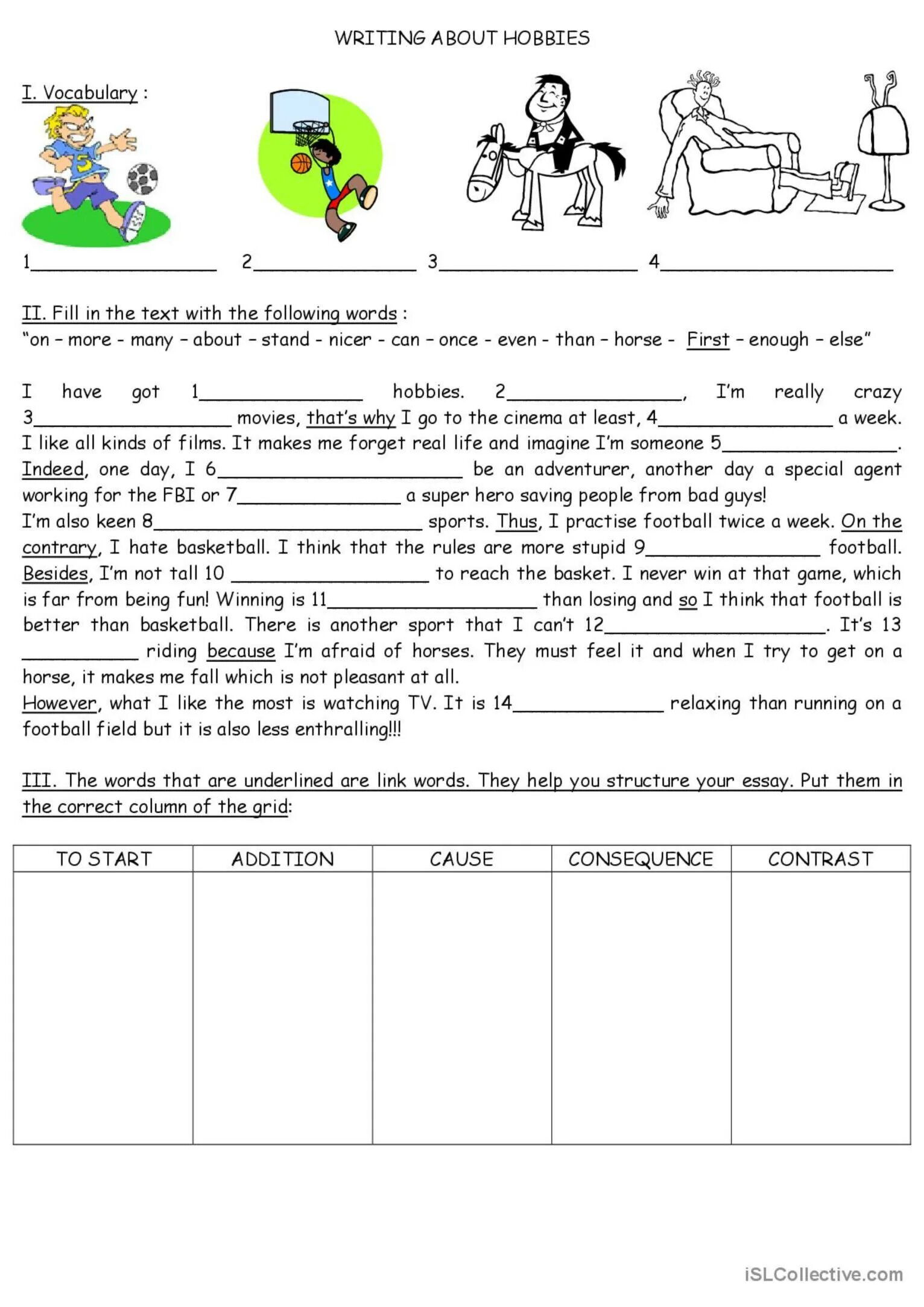 Хобби Worksheets. Упражнения about Hobby. Hobbies exercises. Text about Hobbies for Kids.