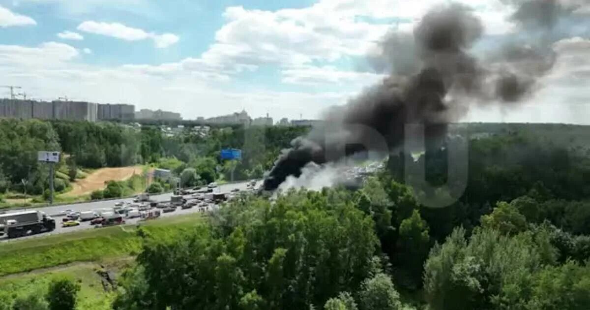 2 февраля мкад. Авария на мкаде с бензовозом 02.08.2025. последствия огненного дтп.