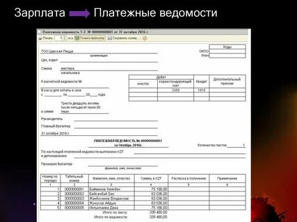 Ведомости дата