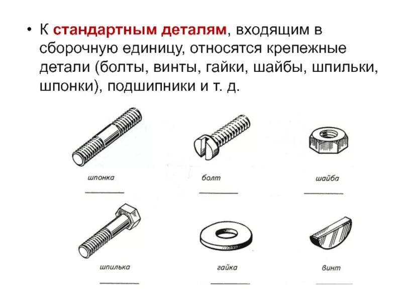 Стандартные крепёжные детали болт винт гайка шайба. Крепежное изделие чертеж шпилька. Гайки шпильки болты техническая механика. Болт винт шпилька отличия.