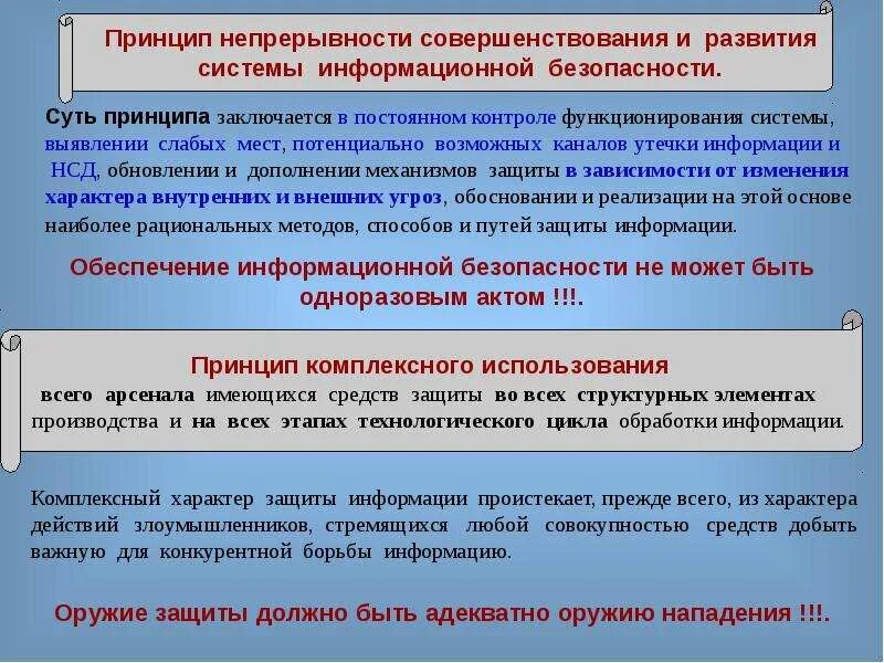 Что обеспечивает непрерывность. Обеспечение информационной безопасности. Принцип непрерывности защиты информации. Принципы систем информационной безопасности. Принципы деятельности по обеспечению информационной безопасности.