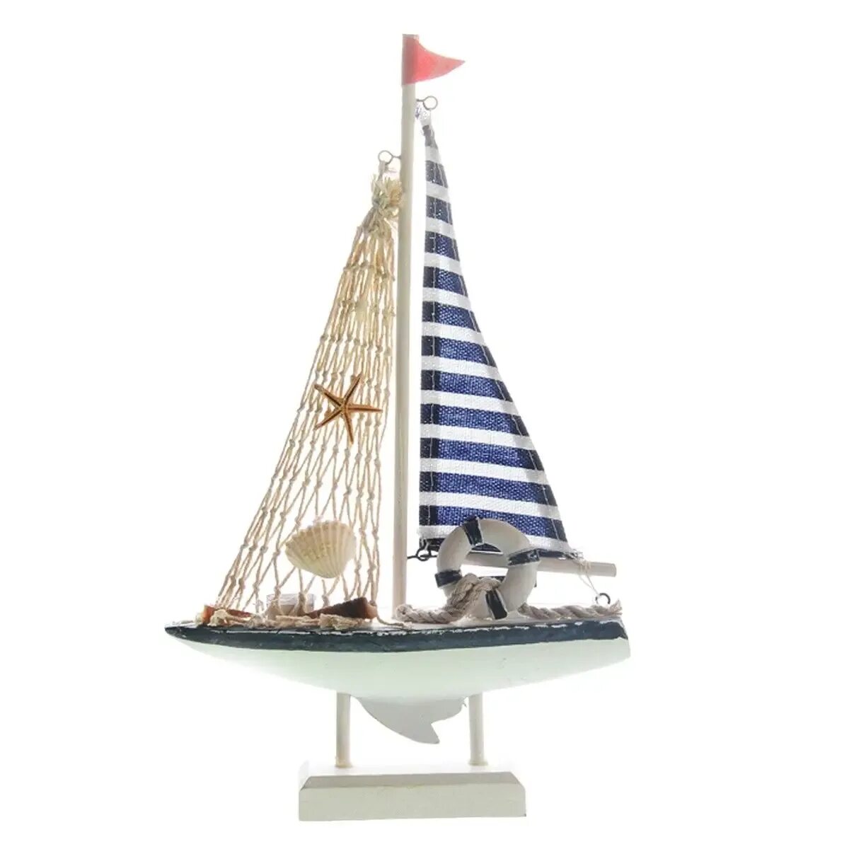 Creative unsinkable boat decor. Sailing ship.