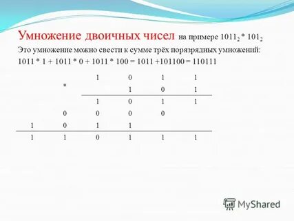 Двоичное умножение