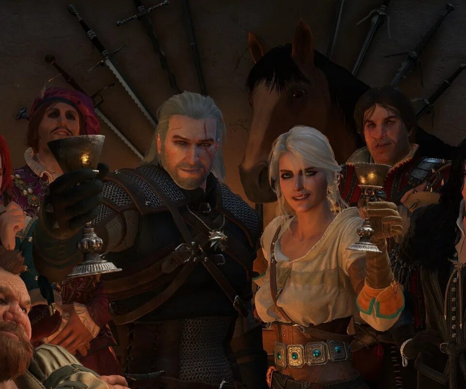 Друзья геральта. Геральт лютик и золтан. Ведьмак 2 геральт и трисс. Ведьмак геральт и лютик. Геральт ламберт эскель цири.