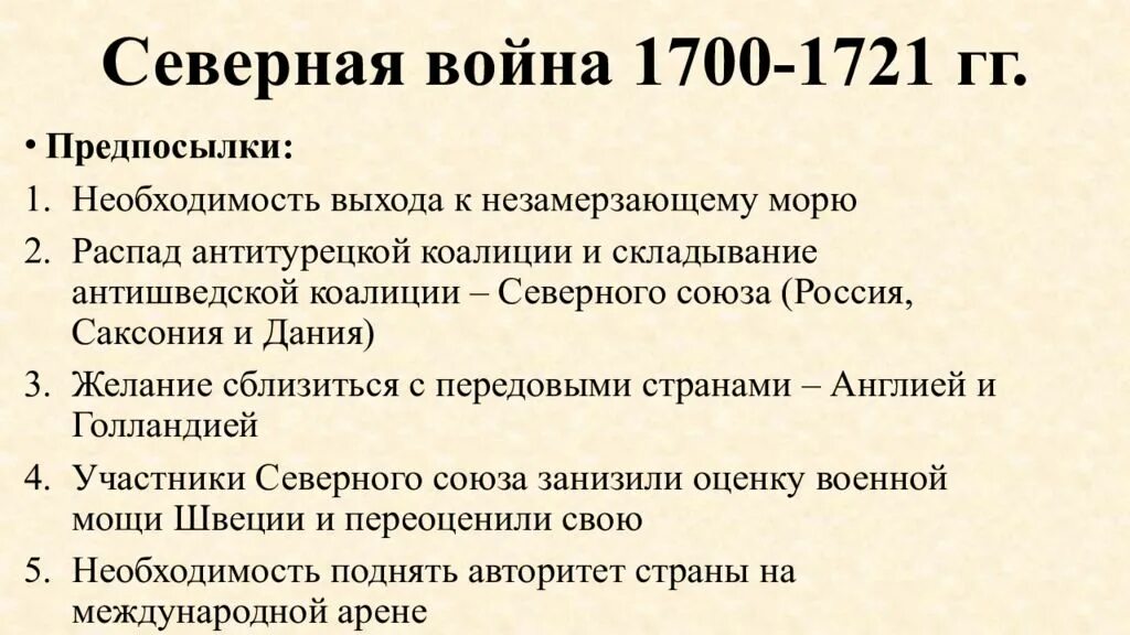 1700 1721 кратко. Участники Северной войны 1700-1721.