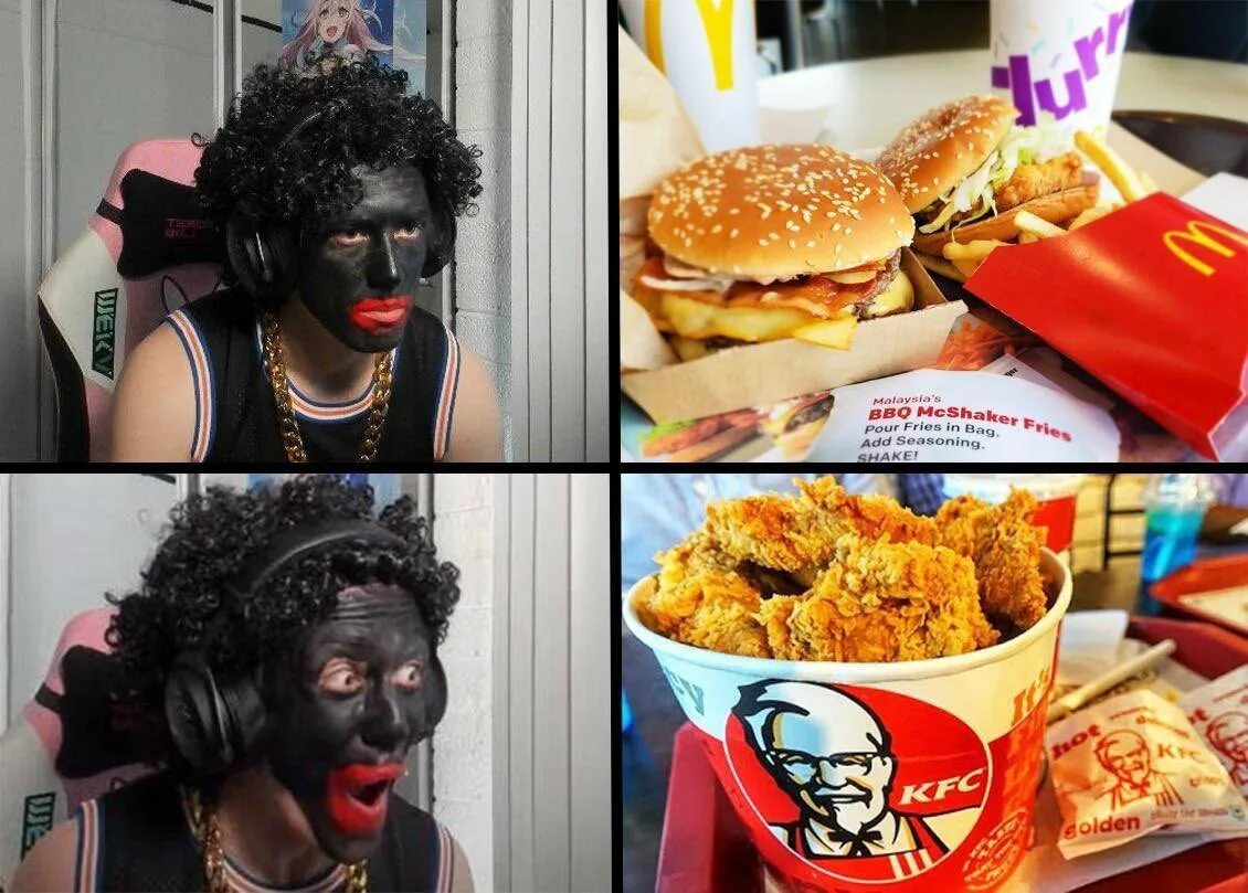 Негр KFC. Блэкфейс catboykami.