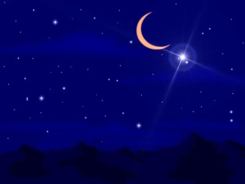 Окр мир ночью. Месяц и звезды. Ночное небо с месяцем. Сказочное небо со звездами. Ночное небо для детей.