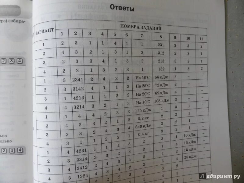 Ответы 7 8 9 класс