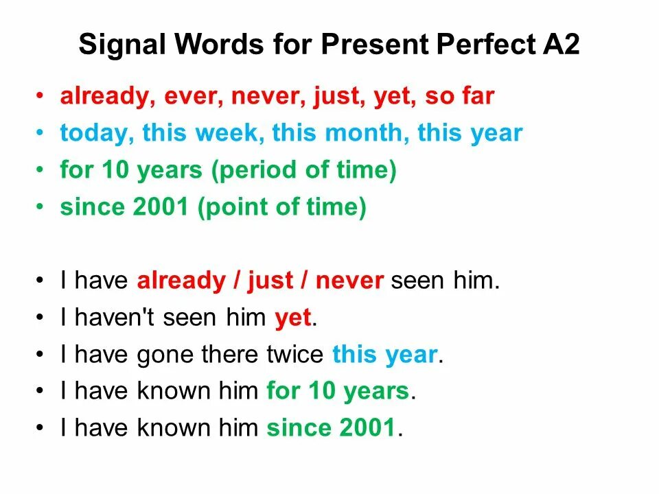 Fill in yet already ever never just. Present perfect simple наречия. Наречия маркеры present perfect. Present perfect упражнения before. Сигналы present perfect.