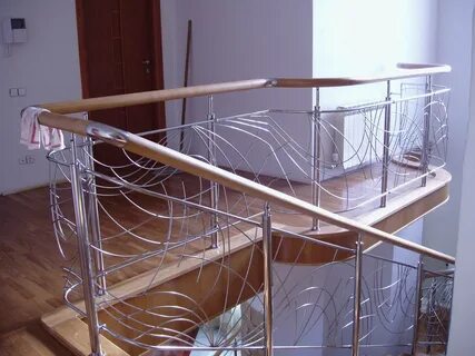 Перила из нержавейки для лестниц фото
