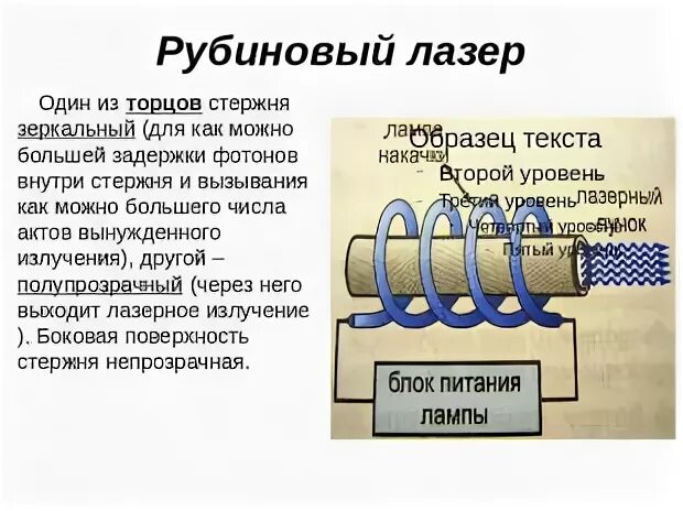 Лазеры презентация 11 класс